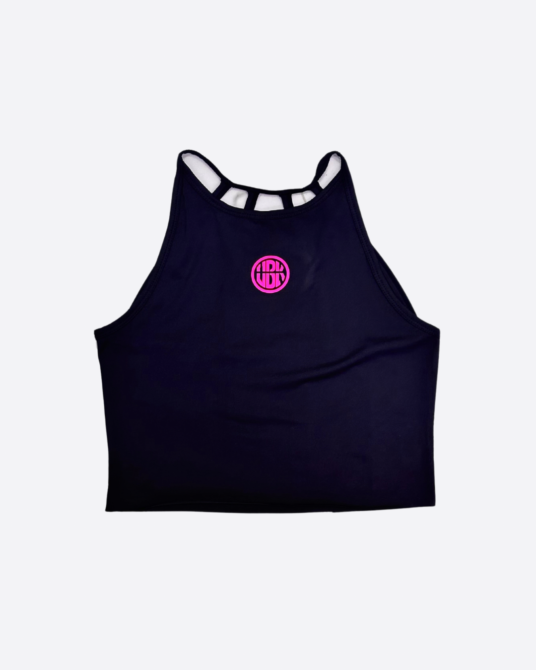 CROP TOP HALTER NEGRO